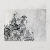 ゴシックの戦士、野蛮騎士、ファンタジー ポストカード (正面)