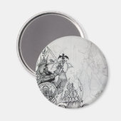 ゴシックの戦士、野蛮騎士、ファンタジー マグネット (正面/裏面)