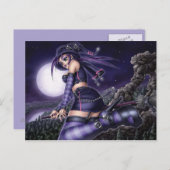 ゴシックの日本製アニメの魔法使い ポストカード (正面/裏面)