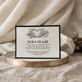 ゴシックの書籍の赤ちゃんシャワースカル&花 エンクロージャーカード