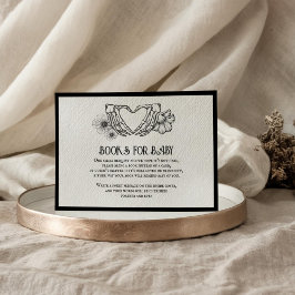 ゴシックの書籍の赤ちゃんシャワースカル&花 エンクロージャーカード