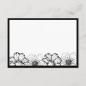 ゴシックの書籍の赤ちゃんシャワースカル&花 エンクロージャーカード (裏面)