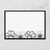 ゴシックの書籍の赤ちゃんシャワースカル&花 エンクロージャーカード (裏面)