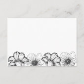 ゴシックの書籍の赤ちゃんシャワースカル&花 エンクロージャーカード (裏面)