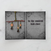 ゴシックの父のワタリガラスの父の日カード カード (内部)