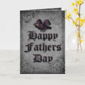 ゴシックの父のワタリガラスの父の日カード カード (黄色い花)