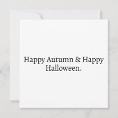 ゴシックの秋の収穫期ハロウィーンカボチャ カード (裏面)