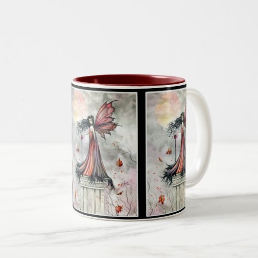 ゴシックの秋の妖精マグby Molly Harrison ツートーンマグカップ (正面右)