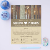 ゴシックの結婚柱、イベントプランナー広告ズ チラシ (シングル)