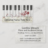 ゴシックの血まみれのピアノ名刺 名刺 (正面/裏面)