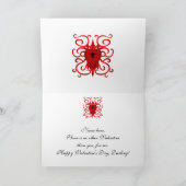 ゴシックの赤い捕獲ハートは明確にプリントする シーズンカード (内部)