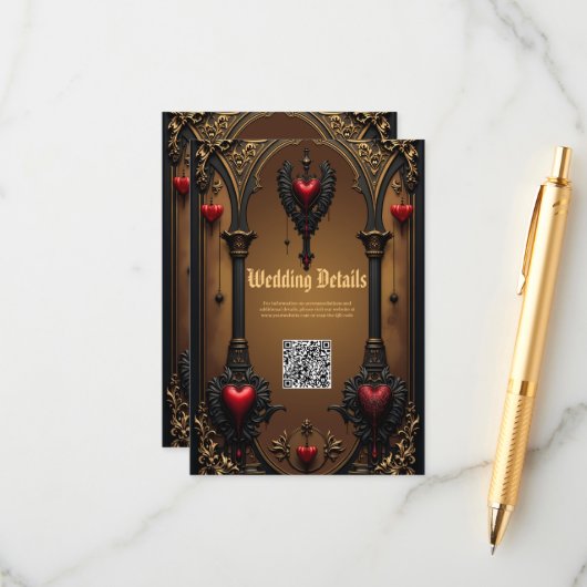 ゴシックの闇の影に永遠の愛を。 エンクロージャーカード (正面/裏面インサイチュ)