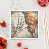 ゴシックの |蝶 |スケルトンハンド |ビクトリアン | スタンダードランチョンナプキン (インサイチュ)