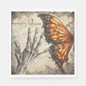 ゴシックの |蝶 |スケルトンハンド |ビクトリアン | スタンダードランチョンナプキン (正面)