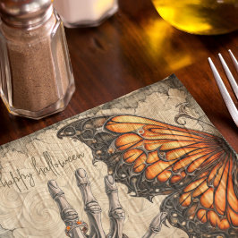 ゴシックの |蝶 |スケルトンハンド |ビクトリアン | スタンダードランチョンナプキン