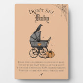 ゴシックはオレンジ色の赤ちゃんシャワーゲームと言わない フォトプラーク (正面)