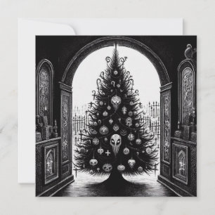 ゴシックまたはホラー スプーキークリスマスツリー ホラー シーズンカード