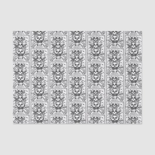 ゴシックを参照して悪、墓地スケルトンティッシュペーパー 薄葉紙 (正面)