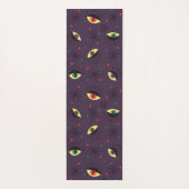 ゴシックアイズウィッチパープルパターンオカルト ヨガマット (裏面)