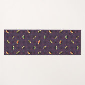 ゴシックアイズウィッチパープルパターンオカルト ヨガマット (正面(横))