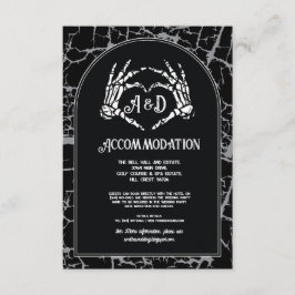 ゴシックアコモデーション結婚ズスケルトンハートハンド エンクロージャーカード