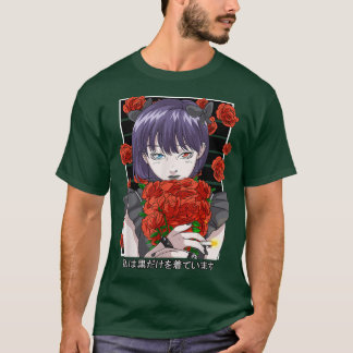 ゴシックアニメガールゴシックバラエステティック日本のヴァ Tシャツ