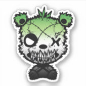 ゴシックアロマティックプライド旗色クマ シール (正面)