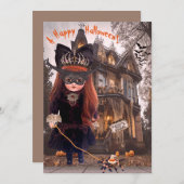 ゴシックアンティークドールハロウィンカード シーズンカード (正面/裏面)