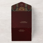 ゴシックアーチと骸骨 オールインワン招待状 (外側)