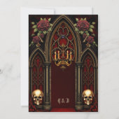 ゴシックアーチと骸骨 招待状 (裏面)