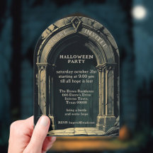 ゴシックアーチウェイ ハロウィンパーティー アクリル インビテーション