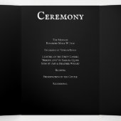 ゴシックアーチエレガントなウェディングダークブラック&ホワイト 三つ折りプログラム (内部中)