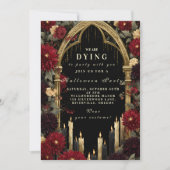 ゴシックアーチキャンドルライトハロウィーン 招待状 (正面)