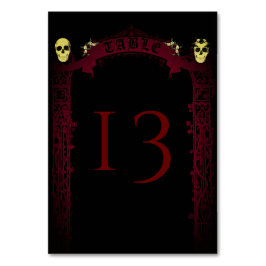 ゴシックアーチトレリスとスカル結婚ズ テーブルナンバー