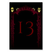 ゴシックアーチトレリスとスカル結婚ズ テーブルナンバー (裏面)