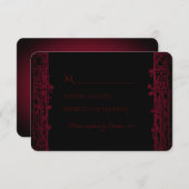 ゴシックアーチトレリスとスカル結婚ズ 出欠カード (正面/裏面)