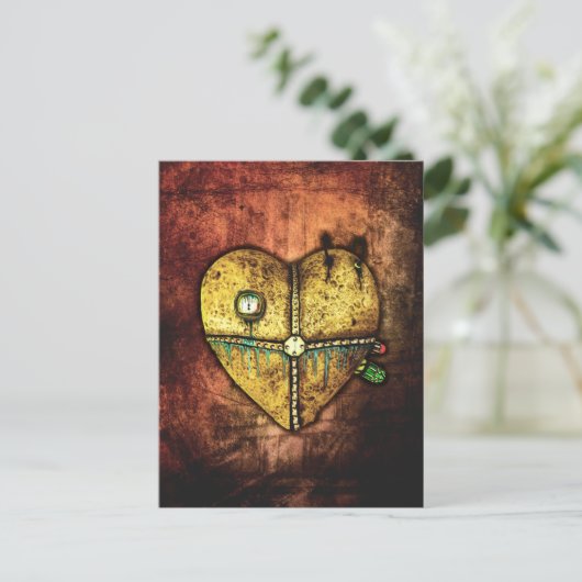 ゴシックアートのハートが欠けているポストカード ポストカード (スタンド正面)