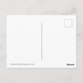 ゴシックアートタロット愛好家かわいい幽霊カップルのグラフィック ポストカード (裏面)