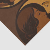 ゴシックアートデコの少女と三日月デコパージュ 薄葉紙 (詳細)