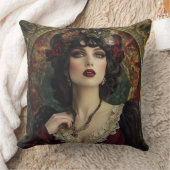 ゴシックアートヌーボーの女性 クッション (ブランケット)