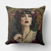 ゴシックアートヌーボーの女性 クッション (正面)