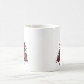 ゴシックアートブラックキャットアンティークブックスクリムゾンバラ コーヒーマグカップ (中央)