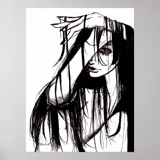 ゴシックインクポスターダークイラストホラーアート ポスター (正面)
