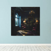 ゴシックインサイドマンションアンティーク キャンバスプリント (インサイチュ (ウッドフロア))