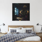 ゴシックインサイドマンションアンティーク キャンバスプリント (インサイチュ (寝室))