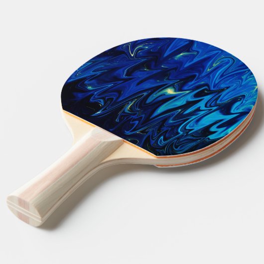 ゴシックインスパイアダークシェード青抽象芸術パターン 卓球ラケット (正面アングル)
