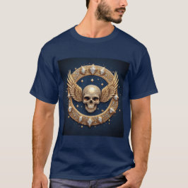ゴシックインテリアにぴったりなドクロのエンブレム Tシャツ