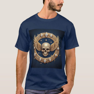 ゴシックインテリアにぴったりなドクロのエンブレム Tシャツ