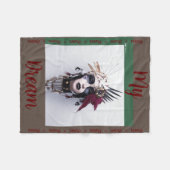 ゴシックインディアンヘアドレ芸術：強さパワー，30x40- フリースブランケット (正面(横))