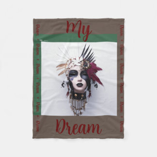 ゴシックインディアンヘアドレ芸術：強さパワー，30x40- フリースブランケット